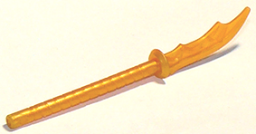 41159pb02 - Minifigure, Weapon Naginata with Marbled Trans-Orange Pattern