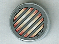 4150pb058 - Tile, Round 2 x 2 with Headlight Pattern (Sticker) - Set 7475