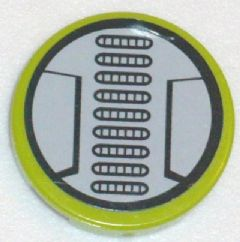 4150pb066 - Tile, Round 2 x 2 with 9 Oval Vents Pattern (Sticker) - Set 8957