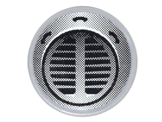4150pb100 - Tile, Round 2 x 2 with Grille and 3 Notches Pattern (Sticker) - Set 9443