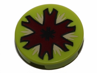 4150pb124 - Tile, Round 2 x 2 with Open Insect Mouth Pattern