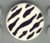 4150px15 - Tile, Round 2 x 2 with Zebra Stripes Pattern