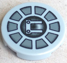 4150px19 - Tile, Round 2 x 2 with SW Radial Machinery Pattern