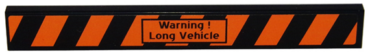 4162pb047 - Tile 1 x 8 with 'Warning ! Long Vehicle' and Black and Orange Danger Stripes Pattern (Sticker) - Set 8147