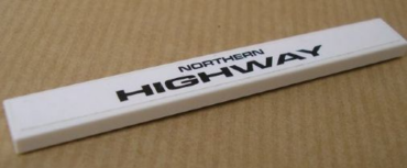 4162pb049 - Tile 1 x 8 with 'NORTHERN HIGHWAY' Pattern (Sticker) - Set 8147