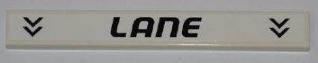 4162pb071 - Tile 1 x 8 with Black Arrows and 'LANE' Pattern (Sticker) - Set 8123