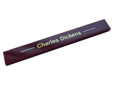 4162pb230 - Tile 1 x 8 with White Lines and Gold 'Charles Dickens' Pattern (Sticker) - Set 40410