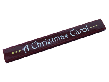 4162pb231 - Tile 1 x 8 with Gold Dots and White 'A Christmas Carol' Pattern (Sticker) - Set 40410