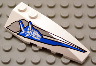 41747pb002 - Wedge 6 x 2 Right with Shark Skeleton Pattern