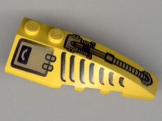 41747pb007 - Wedge 6 x 2 Right with Hose, Grille and Hatch Pattern