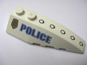 41747pb010 - Wedge 6 x 2 Right with Police World City Pattern