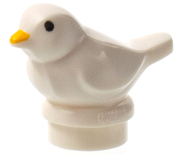 41835pb01 - Bird, Small with Black Eyes and Bright Light Orange Beak Pattern