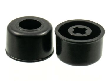 41865 - Wheel Small Wide Hard Plastic Slick, Hole Notched for Wheels Holder Pin