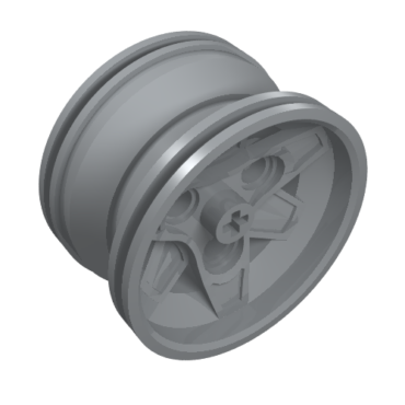 41896 - Wheel 43.2mm D. x 26mm Technic Racing Small, 3 Pin Holes