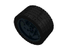 41896c01 - Wheel 43.2mm D. x 26mm Technic Racing Small, 3 Pin Holes with Black Tire 81.6 x 38 R Balloon (41896 / 45982)