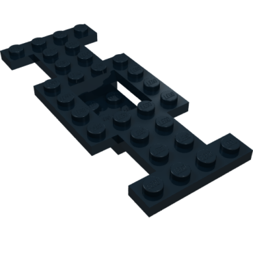 4212b - Vehicle, Base 4 x 10 x 2/3 with 2 x 2 Recessed Center with Smooth Underside, No Center Hole