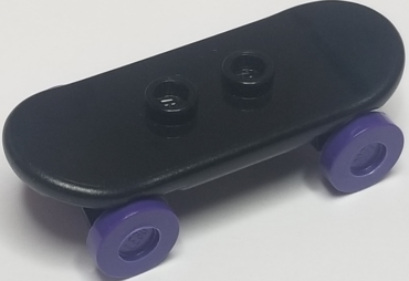 42511c04 - Minifigure, Utensil Skateboard Deck with Dark Purple Wheels (42511 / 2496)