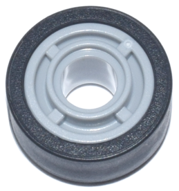 42610c02 - Wheel 11mm D. x 8mm with Center Groove with Black Tire 14mm D. x 6mm Solid Smooth (42610 / 50945)