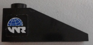 4286pb030R - Slope 33 3 x 1 with Globe and White 'WR' World Racers Logo Pattern Model Right Side (Sticker) - Set 8863