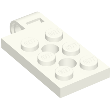 43045 - Hinge Plate 2 x 4 with Pin Hole and 2 Holes - Top
