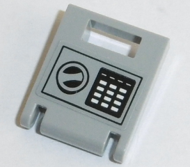 4346pb31 - Container, Box 2 x 2 x 2 Door with Slot with Handle and Keypad (Rectangular Buttons) Pattern (Sticker) - Sets 60128 / 60131