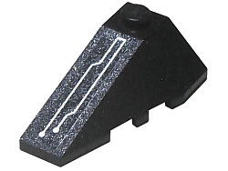 43710pb06 - Wedge 4 x 2 Triple Left with Circuitry Pattern (Sticker) - Set 7703