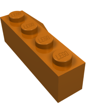 43721 - Wedge 4 x 2 Sloped Left