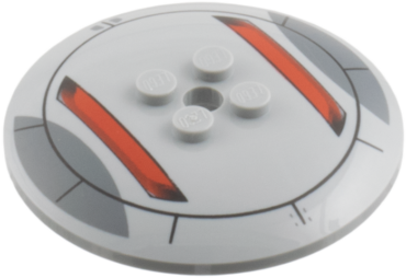 44375bpb06 - Dish 6 x 6 Inverted (Radar) - Solid Studs with SW Sith Infiltrator Pattern