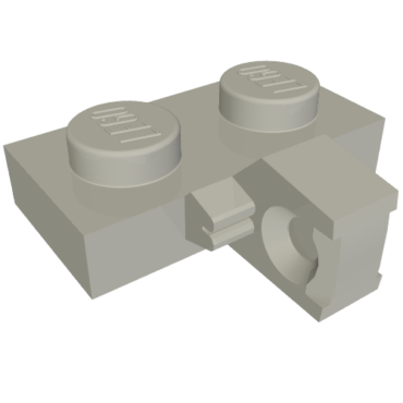 44567b - Hinge Plate 1 x 2 Locking with 1 Finger on Side without Bottom Groove