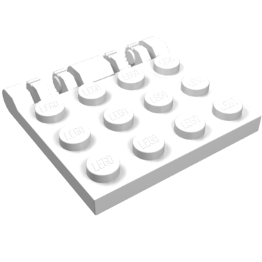 44570 - Hinge Plate 3 x 4 Locking Dual 2 Fingers, 9 Teeth