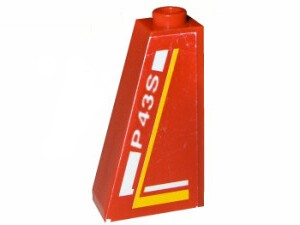 4460pb005R - Slope 75 2 x 1 x 3 with 'P43S' Pattern on Right Side (Sticker) - Set 8443