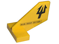 44661pb001 - Tail Shuttle, Small with Black Trident and Sub Deep Diving Text Pattern on Both Sides (Aquaraiders II)