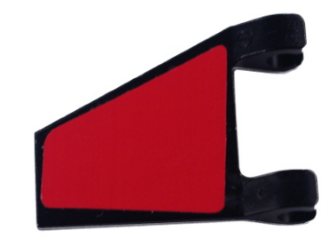 44676pb015R - Flag 2 x 2 Trapezoid with Red Pattern Model Right Side (Sticker) - Set 8362