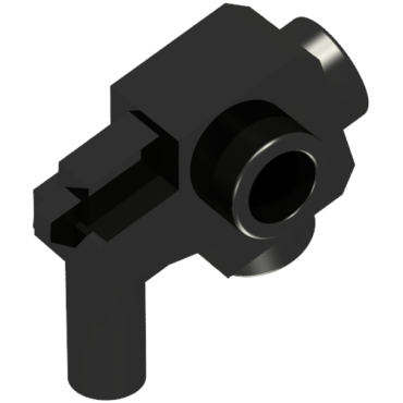 44709 - Minifigure, Weapon Gun, Blaster with Studs on Sides, Bottom, and Front