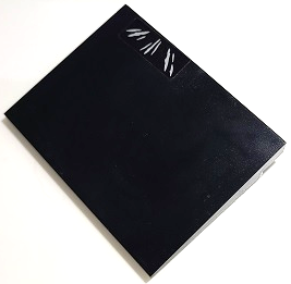 4515pb071R - Slope 10 6 x 8 with 3 Sets of Silver Claw Marks on Black Background Pattern Model Right Side (Sticker) - Set 70424