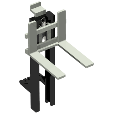 4518ac01 - Vehicle, Forklift Wide 1 x 2 Hinge Plate and Light Gray Wide Forks