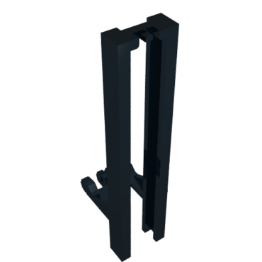 4518b - Vehicle, Forklift Wide 1 x 2 Hinge Plate Locking Dual 2 Fingers with Spring Holder