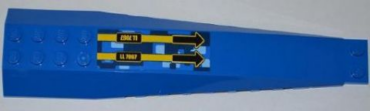 45301pb024 - Wedge 16 x 4 Triple Curved with Reinforcements with 'LL 7067' and 2 Black Arrows Pattern (Sticker) - Set 7067