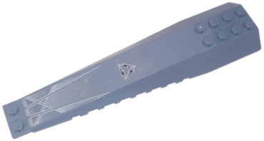 45301pb060 - Wedge 16 x 4 Triple Curved with Reinforcements with Alpha Team Arctic Pattern (Sticker) - Set 4743