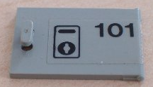 4533pb003 - Container, Cupboard 2 x 3 x 2 Door with '101' and Keyhole Pattern (Sticker) - Set 6597