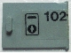 4533pb005 - Container, Cupboard 2 x 3 x 2 Door with '102' and Keyhole Pattern (Sticker) - Set 6597