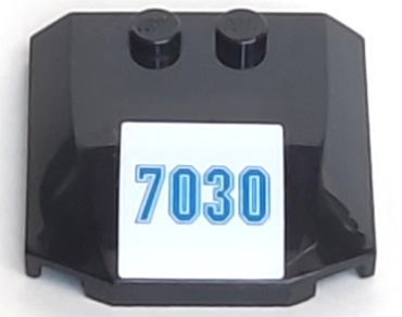 45677pb006 - Wedge 4 x 4 x 2/3 Triple Curved with Number 7030 Pattern (Sticker) - Set 7030