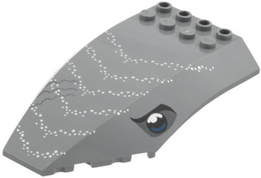 45705pb002 - Windscreen 10 x 6 x 2 Curved with Shark Eyes Pattern