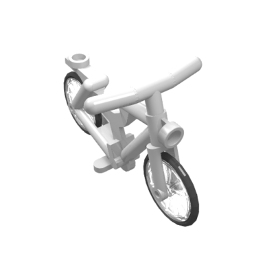 4719c01 - Bicycle with Trans-Clear Wheels and Black Tires (4719 / 4720 / 2807)