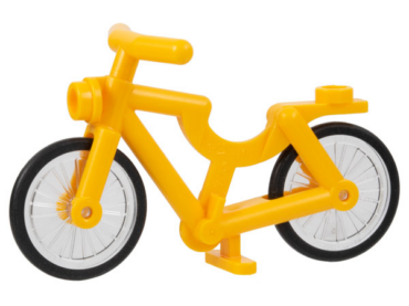 4719c02 - Bicycle with Trans-Clear Wheels with Molded Black Hard Rubber Tires (4719 / 92851pb01)