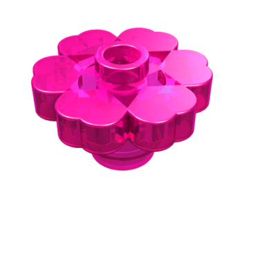 4728 - Plant Flower 2 x 2 Rounded - Open Stud