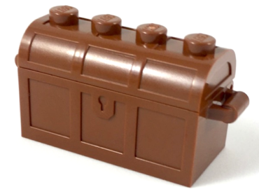 4738ac01 - Container, Treasure Chest with Slots in Back and (Same Color) Thick Hinge Curved Lid (4738a / 4739a)