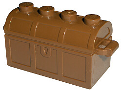 4738bc01 - Container, Treasure Chest with No Slots in Back and (Same Color) Thin Hinge Curved Lid (4738b / 4739b)