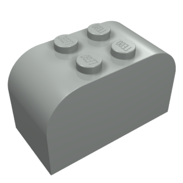 4744 - Slope, Curved 4 x 2 x 2 Double with 4 Studs