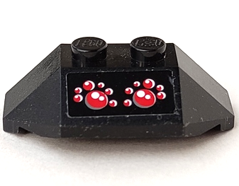 47759pb05 - Wedge 2 x 4 Triple with Red Eyes Pattern (Sticker) - Set 8056